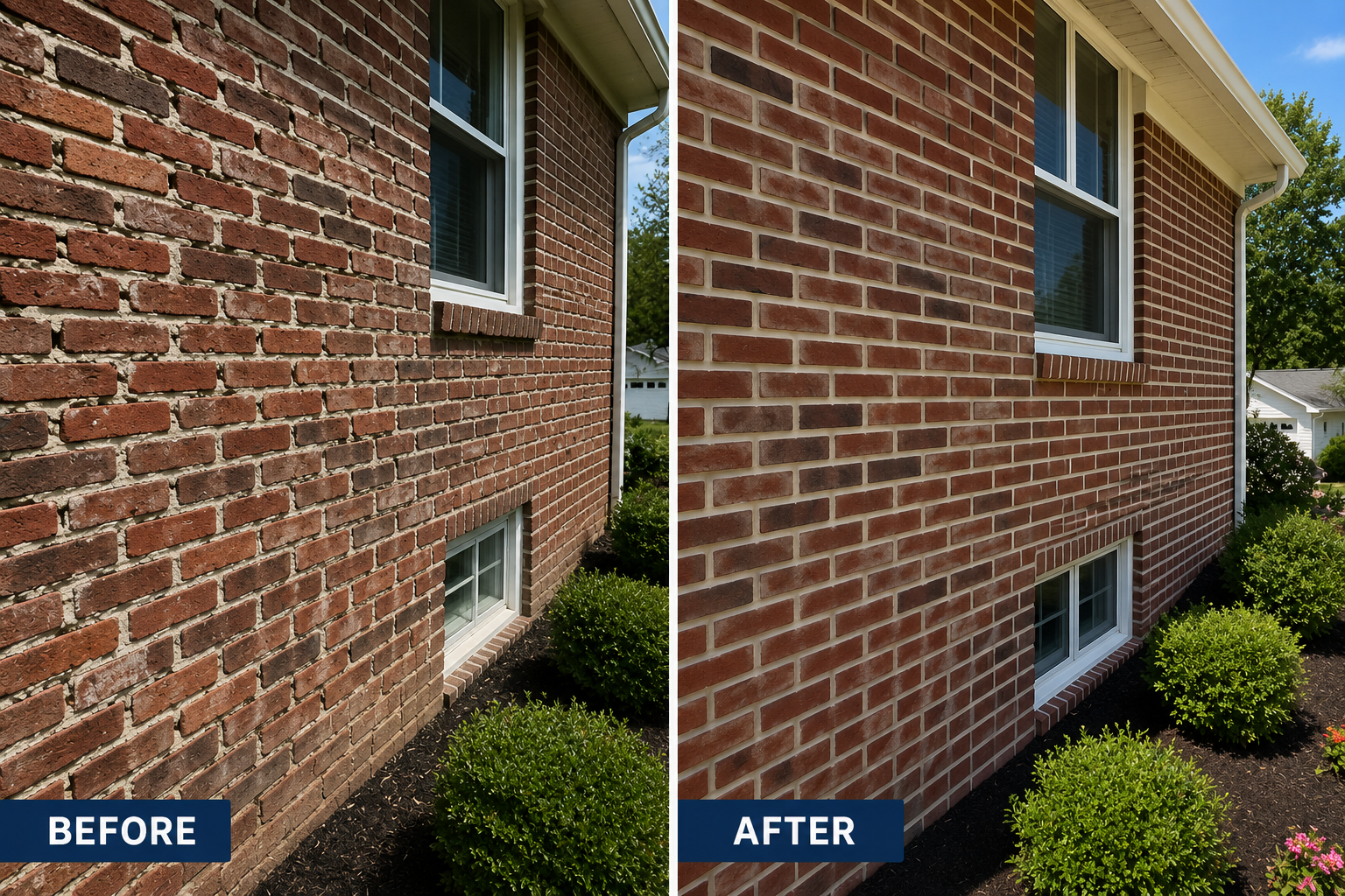 Completed professional masonry restoration project