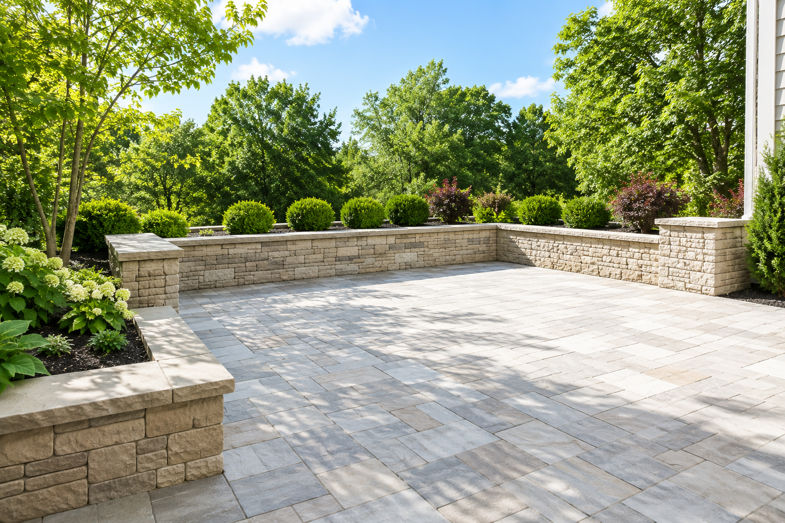 Complete backyard patio and hardscape design