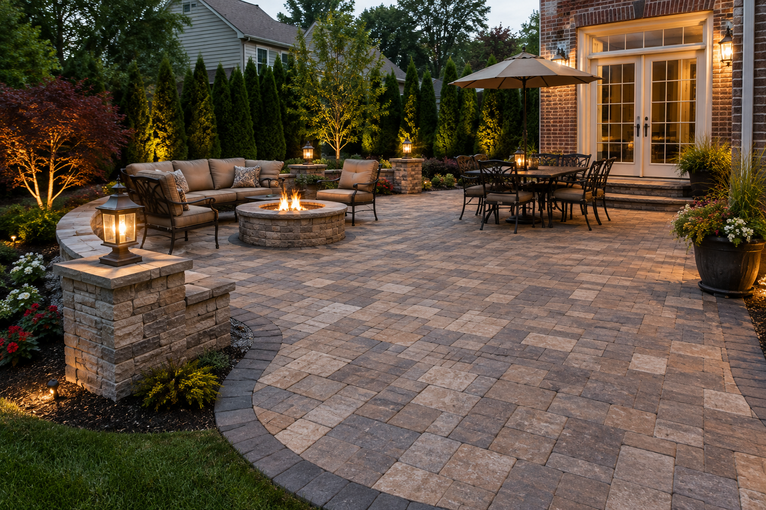 Custom masonry patio