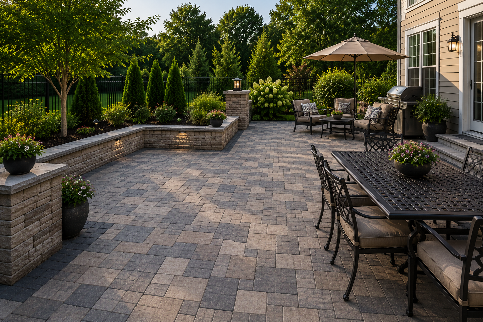 Custom paver patio