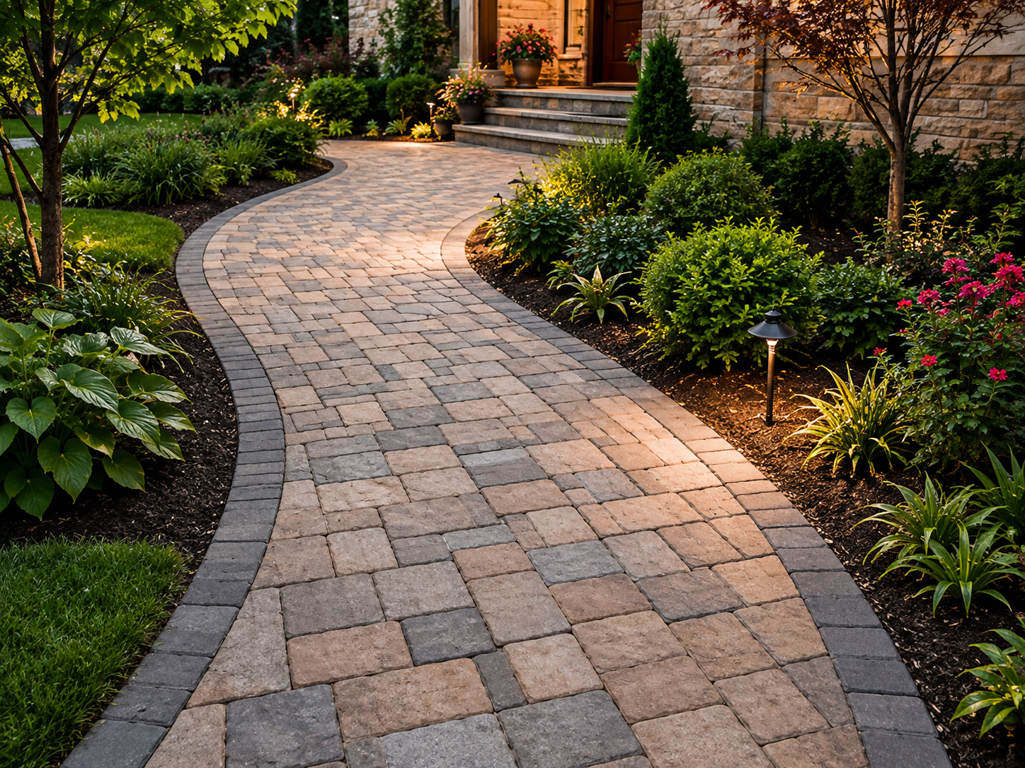 Custom paver walkway